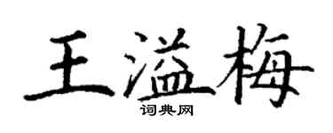 丁謙王溢梅楷書個性簽名怎么寫