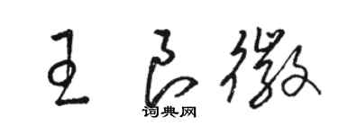 駱恆光王良徽草書個性簽名怎么寫