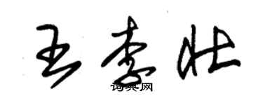 朱錫榮王李壯草書個性簽名怎么寫