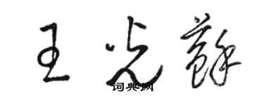 駱恆光王光蘇草書個性簽名怎么寫