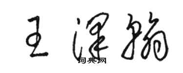 駱恆光王澤翰草書個性簽名怎么寫