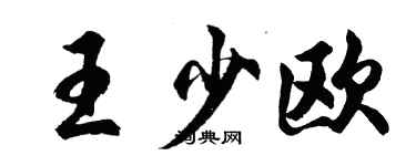 胡問遂王少歐行書個性簽名怎么寫