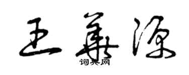 曾慶福王華源草書個性簽名怎么寫