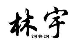 胡問遂林宇行書個性簽名怎么寫