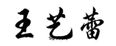 胡問遂王藝蕾行書個性簽名怎么寫