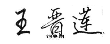 駱恆光王晉蓮行書個性簽名怎么寫