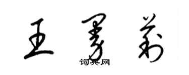 梁錦英王曼莉草書個性簽名怎么寫