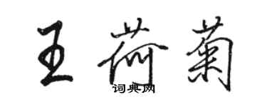 駱恆光王荷菊行書個性簽名怎么寫