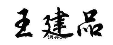 胡問遂王建品行書個性簽名怎么寫