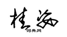 朱錫榮桂姿草書個性簽名怎么寫