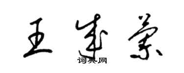 梁錦英王成蘭草書個性簽名怎么寫