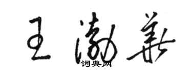 駱恆光王渤華草書個性簽名怎么寫