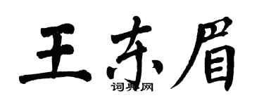 翁闓運王東眉楷書個性簽名怎么寫