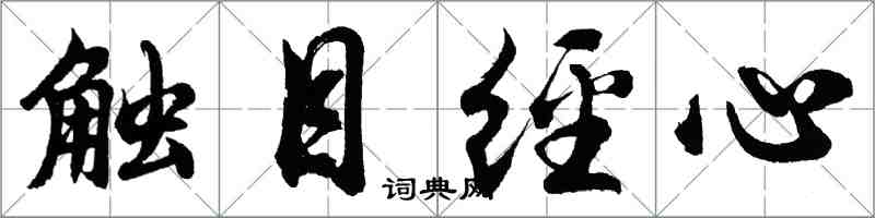 胡問遂觸目經心行書怎么寫