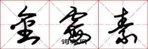 朱錫榮金黴素草書怎么寫