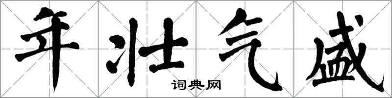 翁闓運年壯氣盛楷書怎么寫