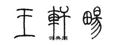 陳墨王軒暢篆書個性簽名怎么寫
