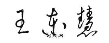 駱恆光王東慧草書個性簽名怎么寫