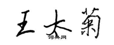 王正良王太菊行書個性簽名怎么寫