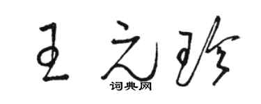 駱恆光王元珍草書個性簽名怎么寫