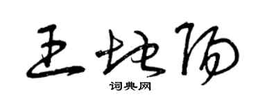 曾慶福王地陽草書個性簽名怎么寫