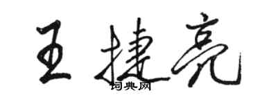 駱恆光王捷亮行書個性簽名怎么寫