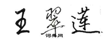 駱恆光王翠蓮行書個性簽名怎么寫