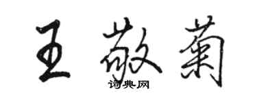 駱恆光王敬菊行書個性簽名怎么寫