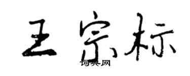 曾慶福王宗標行書個性簽名怎么寫