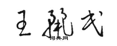 駱恆光王麗民草書個性簽名怎么寫