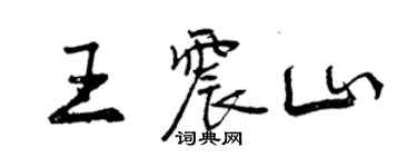 曾慶福王震山行書個性簽名怎么寫