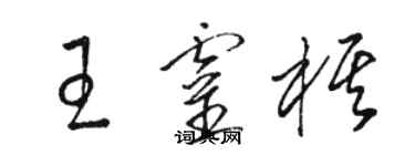 駱恆光王靈棋草書個性簽名怎么寫