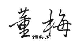 駱恆光董梅行書個性簽名怎么寫