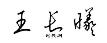 梁錦英王長曦草書個性簽名怎么寫
