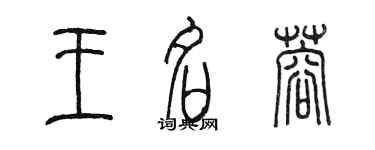 陳墨王名蓉篆書個性簽名怎么寫