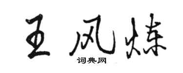 駱恆光王風煉行書個性簽名怎么寫