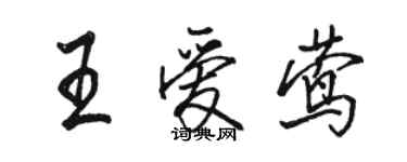 駱恆光王愛鶯行書個性簽名怎么寫