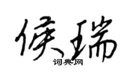 王正良侯瑞行書個性簽名怎么寫