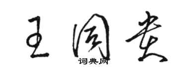 駱恆光王同貴草書個性簽名怎么寫