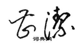 駱恆光曹潔草書個性簽名怎么寫