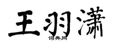 翁闓運王羽瀟楷書個性簽名怎么寫