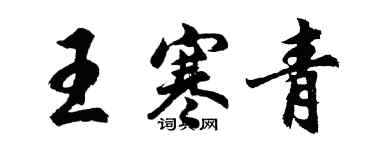 胡問遂王寒青行書個性簽名怎么寫