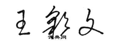 駱恆光王彩文草書個性簽名怎么寫