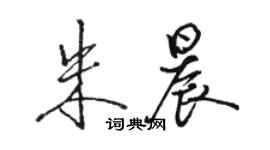 駱恆光朱晨行書個性簽名怎么寫