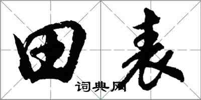 胡問遂田表行書怎么寫