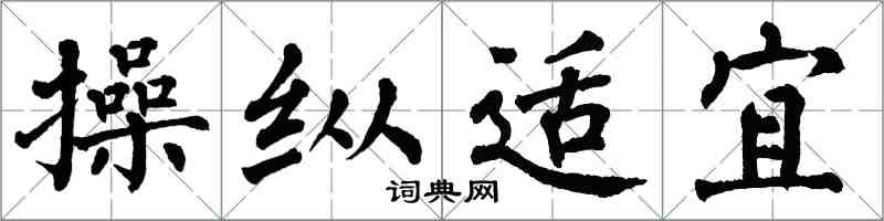 翁闓運操縱適宜楷書怎么寫