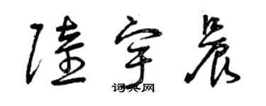 曾慶福陸宇晨草書個性簽名怎么寫