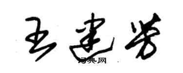 朱錫榮王建芳草書個性簽名怎么寫