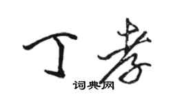 駱恆光丁孝行書個性簽名怎么寫