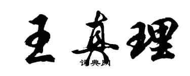 胡問遂王真理行書個性簽名怎么寫